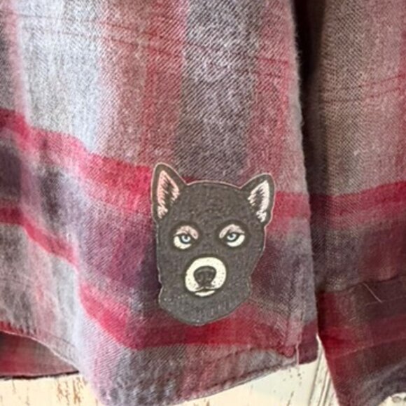 BROKEN BANDIT THE DOORS UPCYCLED ONE OF A KIND FLANNEL - Picture 7 of 7